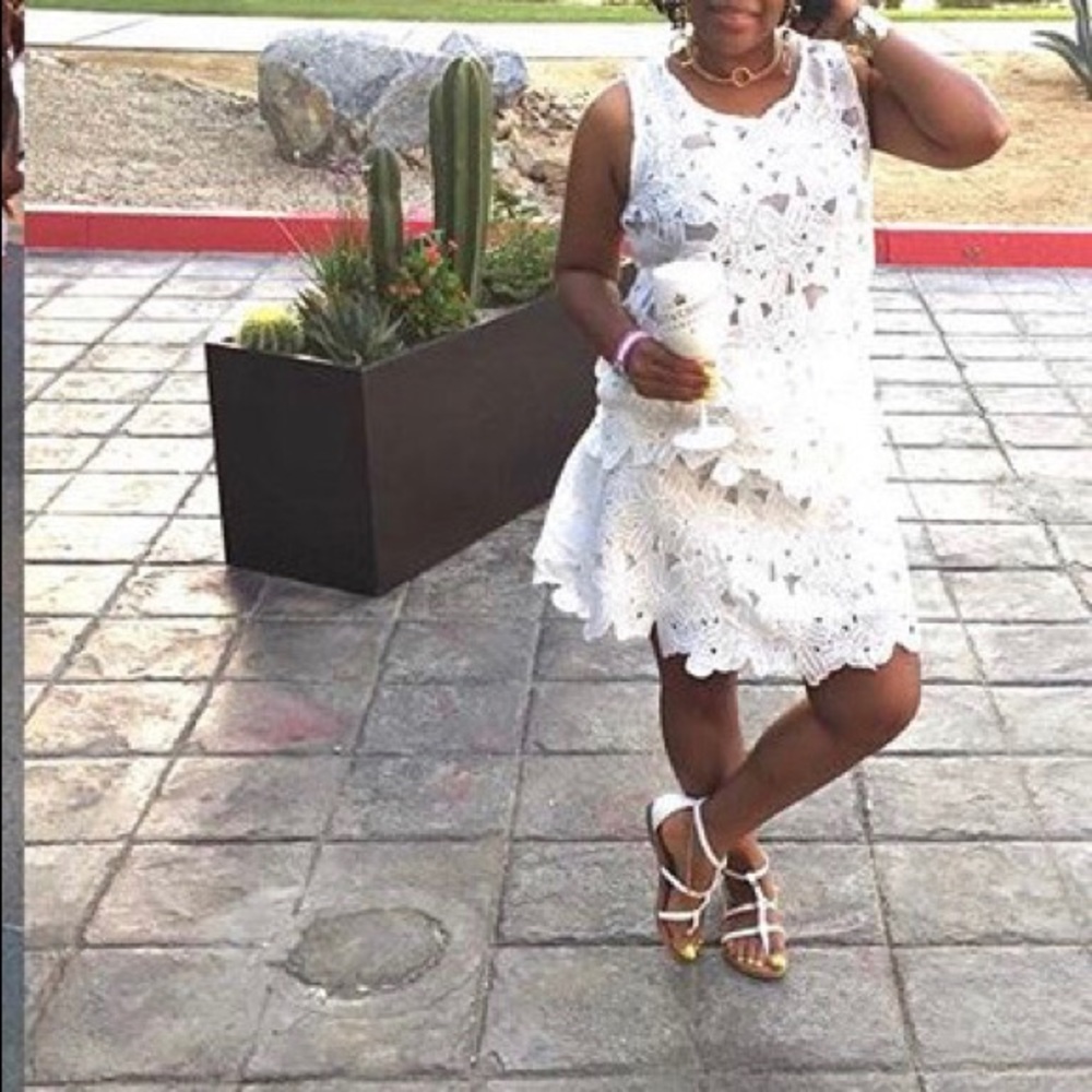 White Lace Skirt Set.